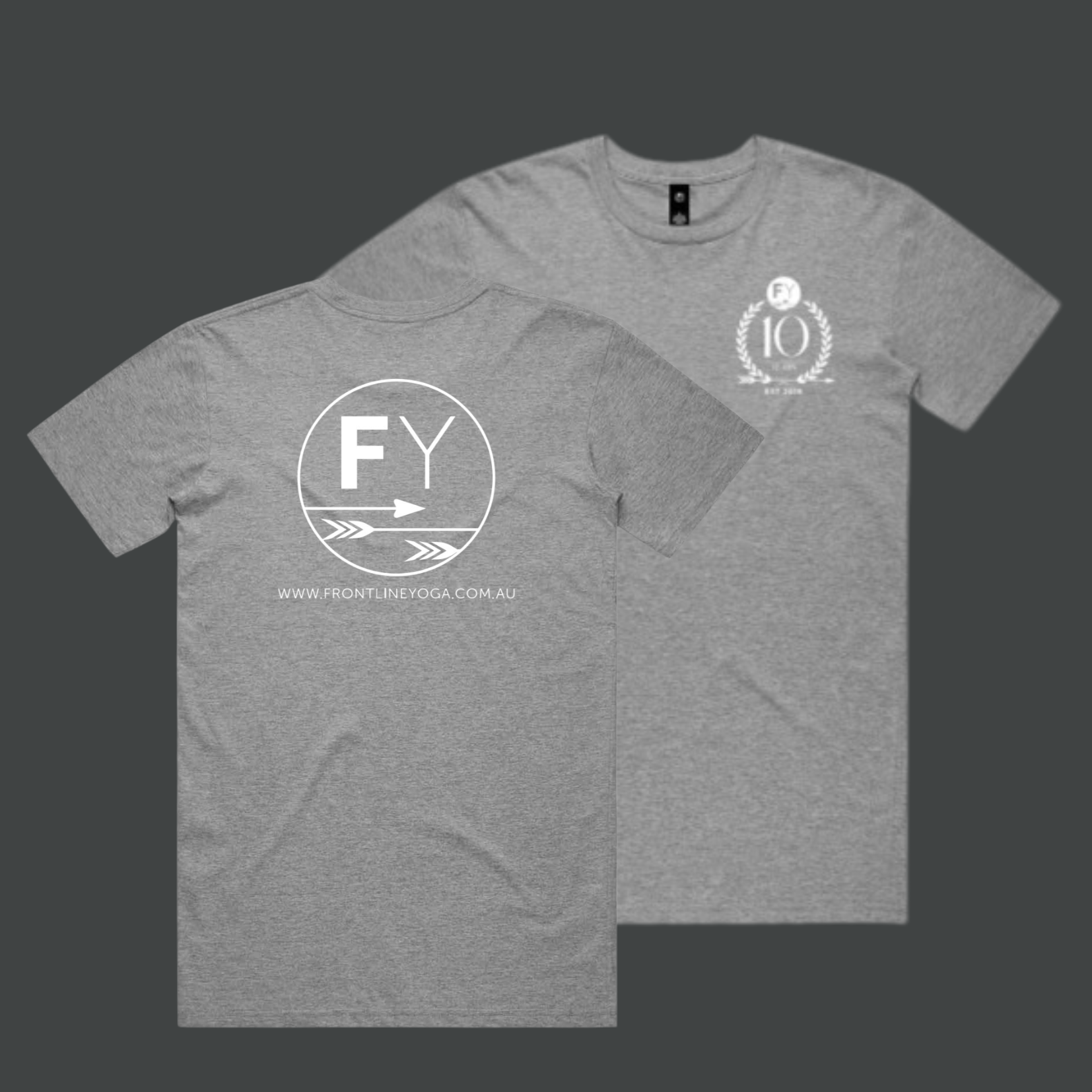 Frontline Yoga 10 Year Anniversary T-Shirt